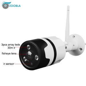 1080P IP Camera 360 Panoramic Fisheye Bullet Night Vision Wifi Outdoor